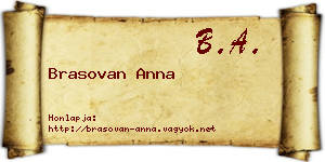 Brasovan Anna névjegykártya